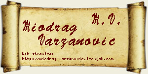 Miodrag Varzanović vizit kartica